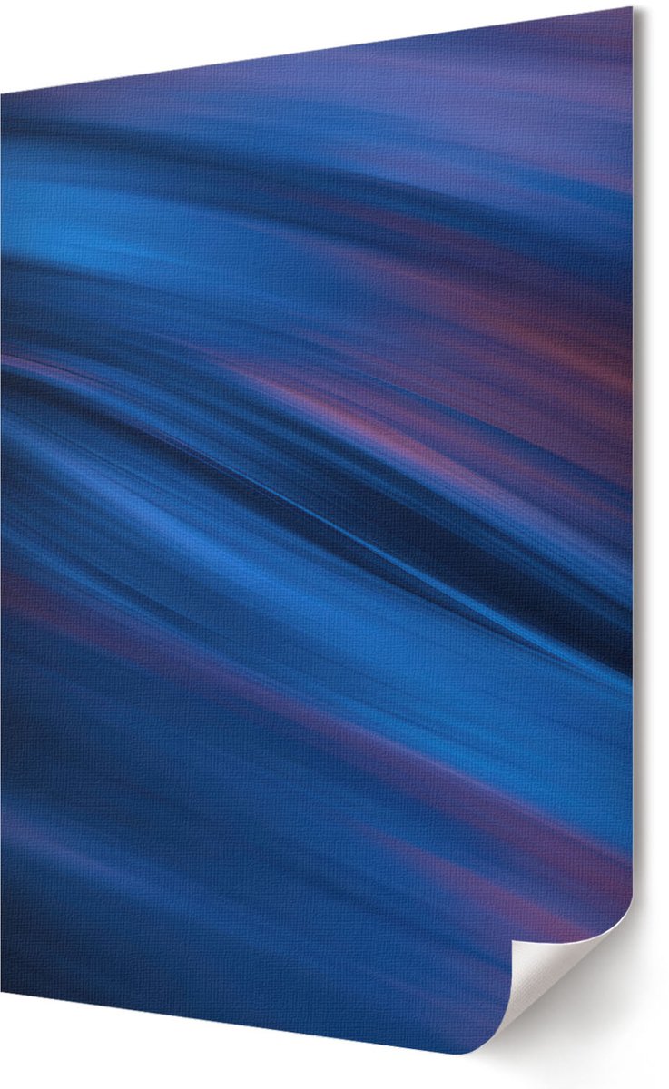 Coloray Polycanvas Poster - Kleurrijke Golven, Schilderen - 420 x 594 - Blauw Design - Rechthoek - Muurdecoratie - Woonkamer, Slaapkamer, Kantoor - Modern