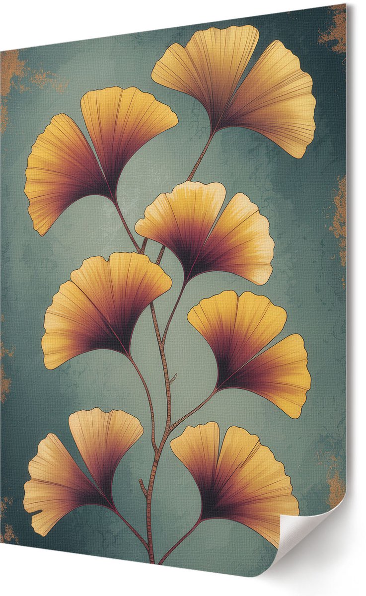 Coloray Polycanvas Wandposter - Boslandschap, Zwart-wit - A2 - Grijs Decoratie - Rechthoek - Wandkunstwerk - Kantoor - Industrieel