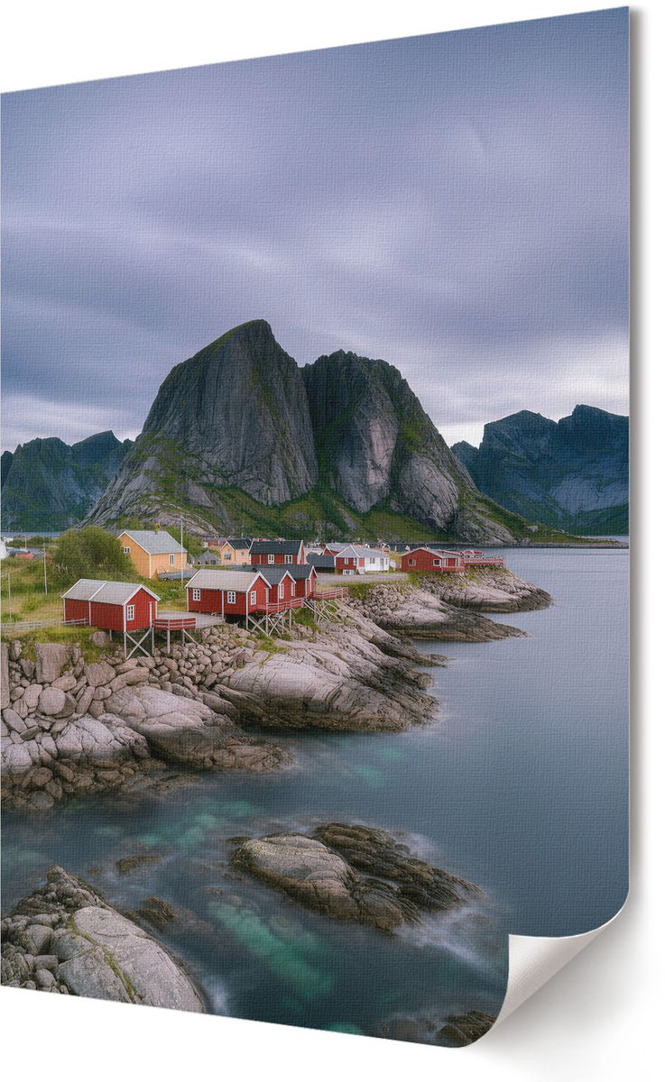 Coloray Canvas Poster Polycanvas - Berglandschap, Fotografie - 594 x 840 - Grijs Poster - Rechthoek - Decoratieve poster - Kantoor - Klassiek