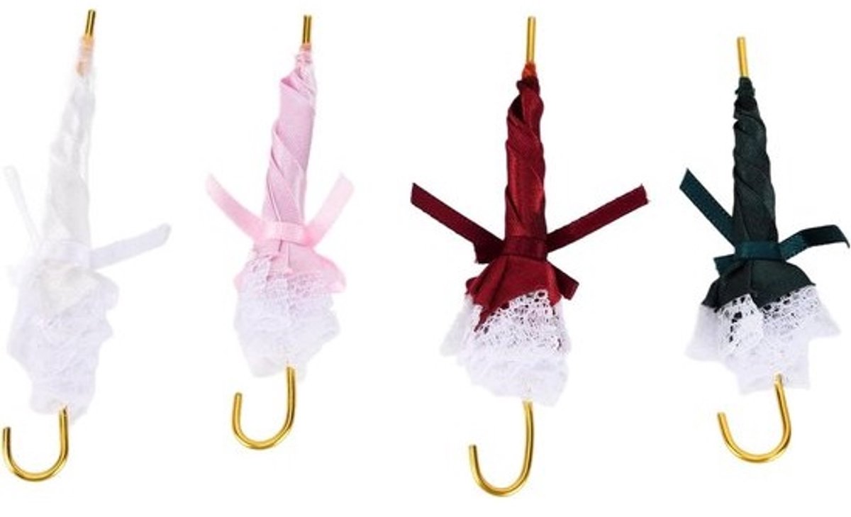 Poppenhuis Paraplu - Miniatuur Paraplu Speelgoed - Poppenhuis Decoratie - Duurzaam Doek Materiaal - 1:12 Schaal - Niet gespecificeerd