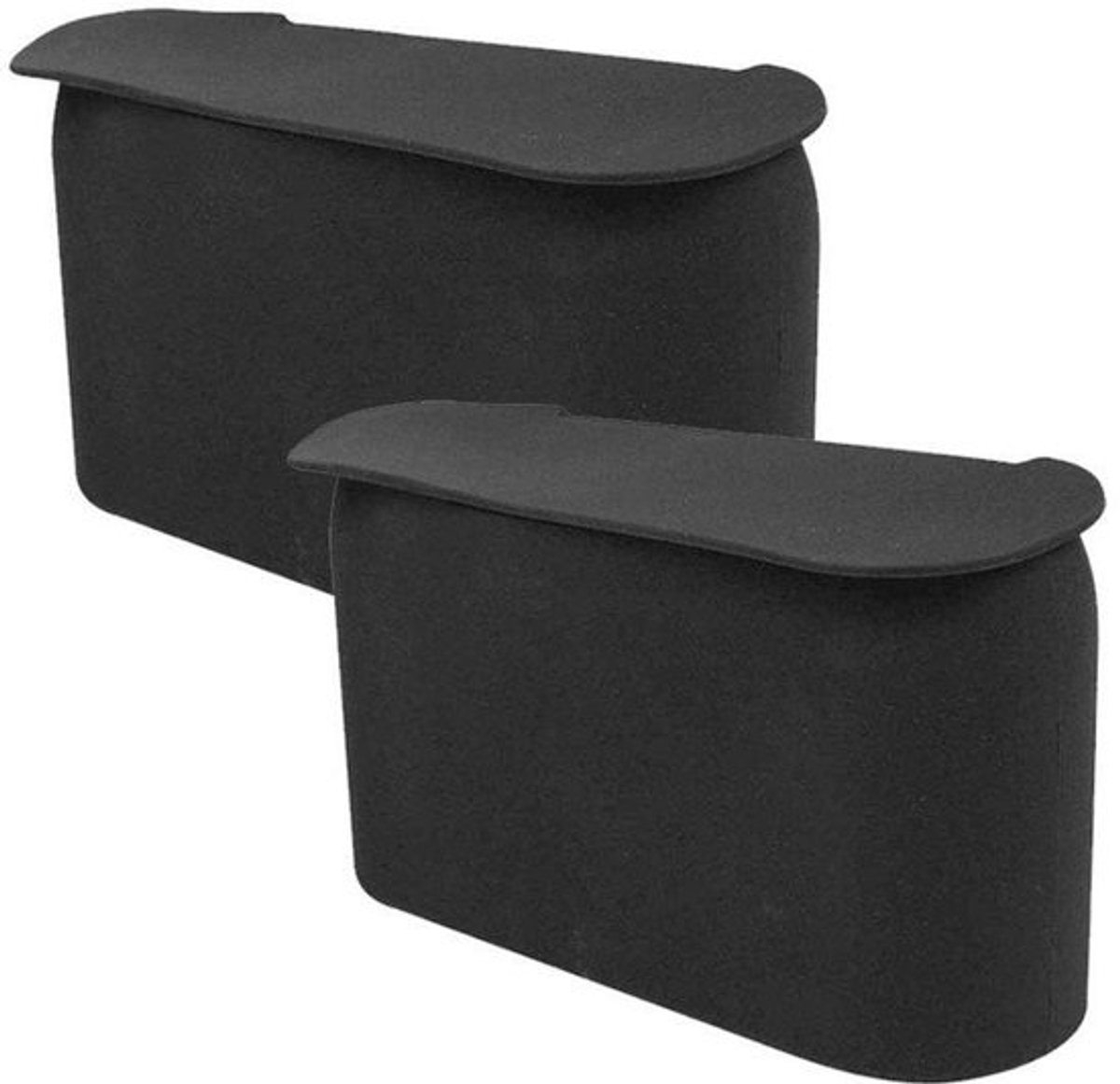 Auto Vuilnisbak - Autobakje Prullenbak - Auto Opruimen - Flexibel Materiaal - 2 stuks - Zwart