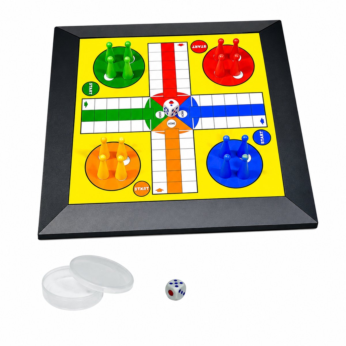 Ludo bordspel – Speelbord voor 2–4 Spelers - Magnetisch - incl. Dobbelsteen - 31CM - Familiespel