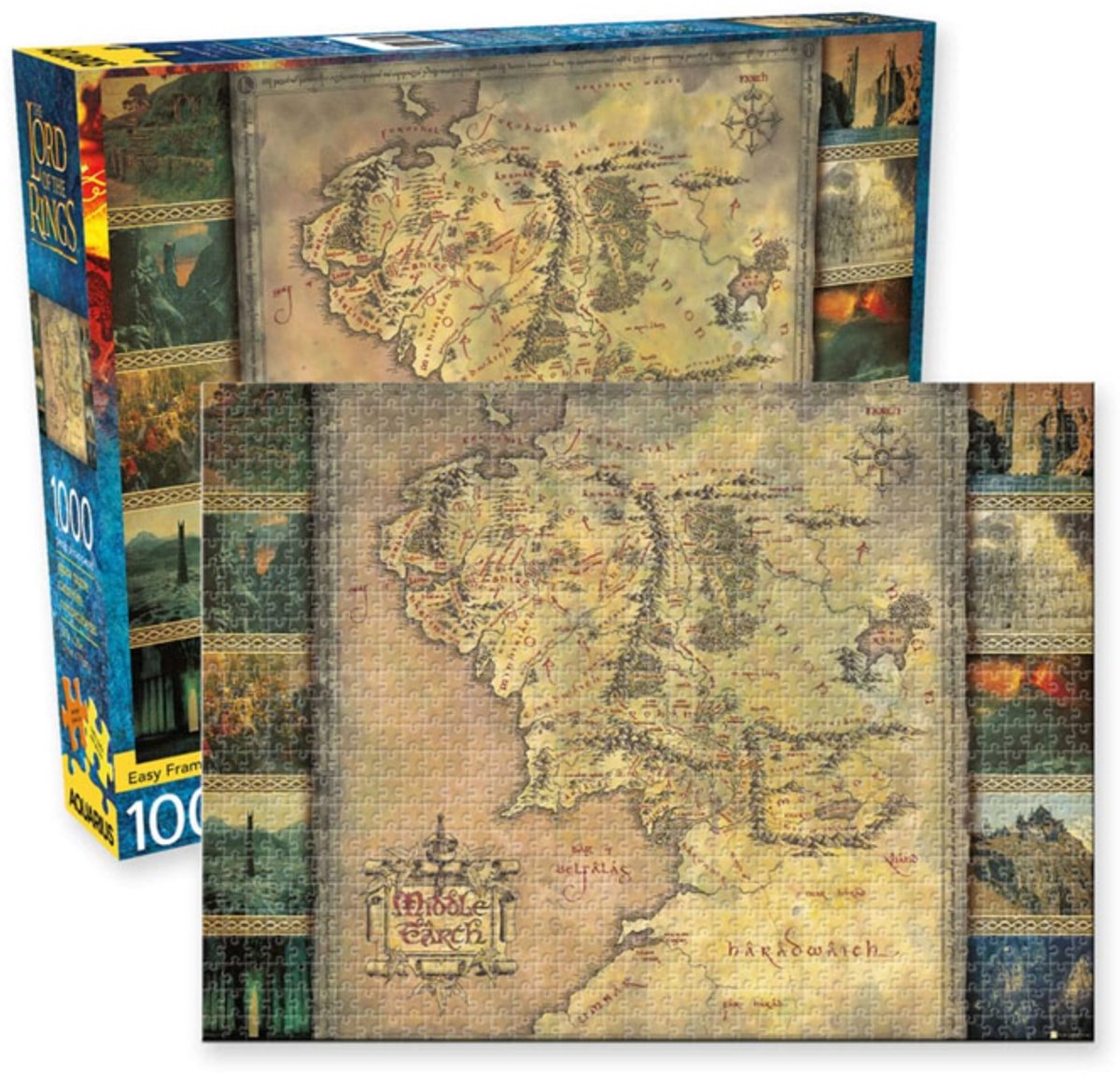 Lord of the Rings Jigsaw Puzzle Map (1000 pieces)