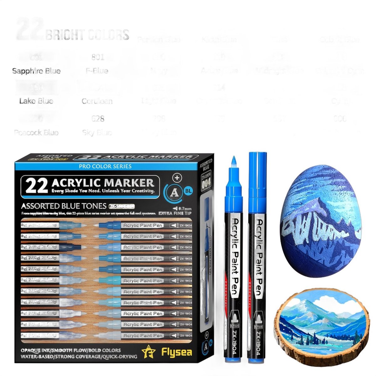 Currero Aquamarkers - Twinmarkers - Brushpennen - Stiften - Markeerstiften Op Waterbasis - Dual Tip - Tekenen En Kleuren - Blauw