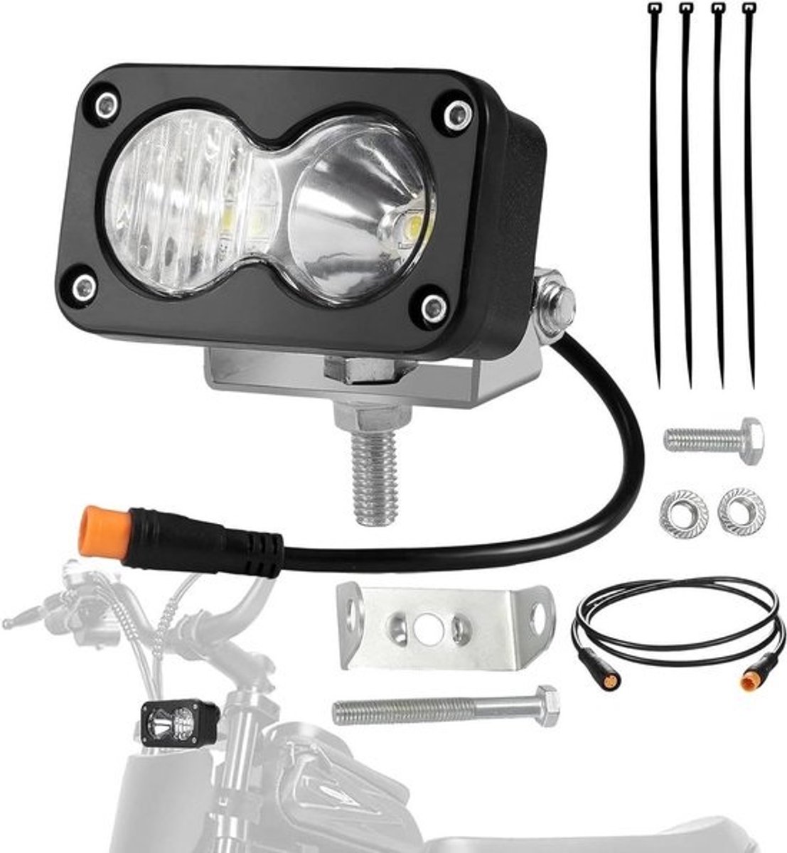Fietslamp - Koplamp Fietsverlichting - Nachtritten - Superheldere LED - 20W - Wit licht