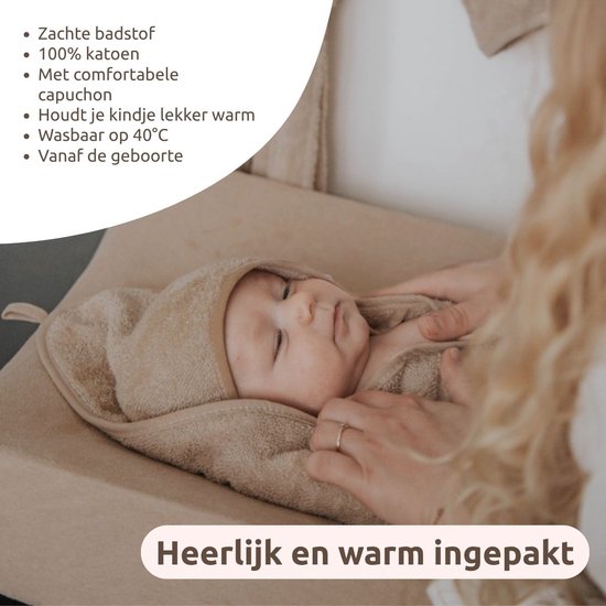 MamaLoes Badstof Zand Badcape van Mamaloes — afbeelding 3