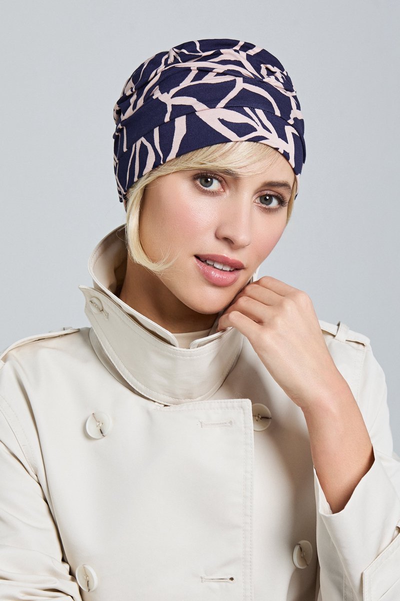 Gisela Mayer chemo muts Bahama - print - Maritiem blauw