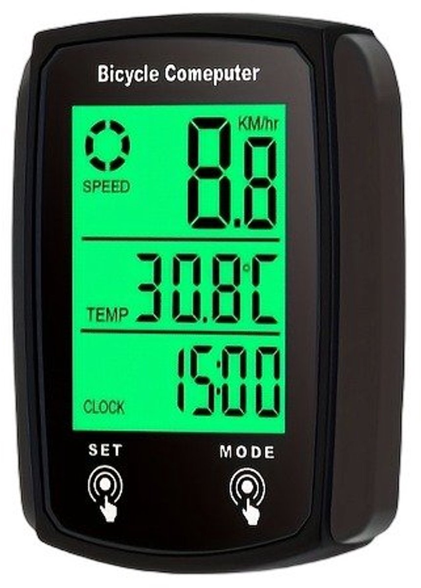 Currero Fatbike Scherm - LCD Display - Schermpje - E-Bike Accessoires - Elektrische Fiets - Dashboard - Snelheidsmeter - Kinderen & Volwassenen - Zwart