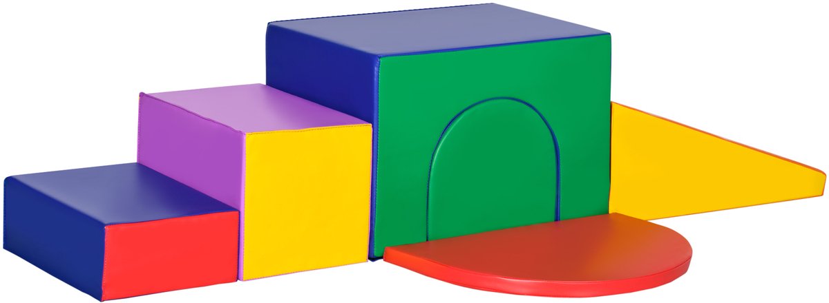 Motoriek voor baby's, klimspeelgoed, schuim, 7 stuks, meerkleurig | Bouwstenen met synthetische coating, educatief speelgoed, voor kleuters