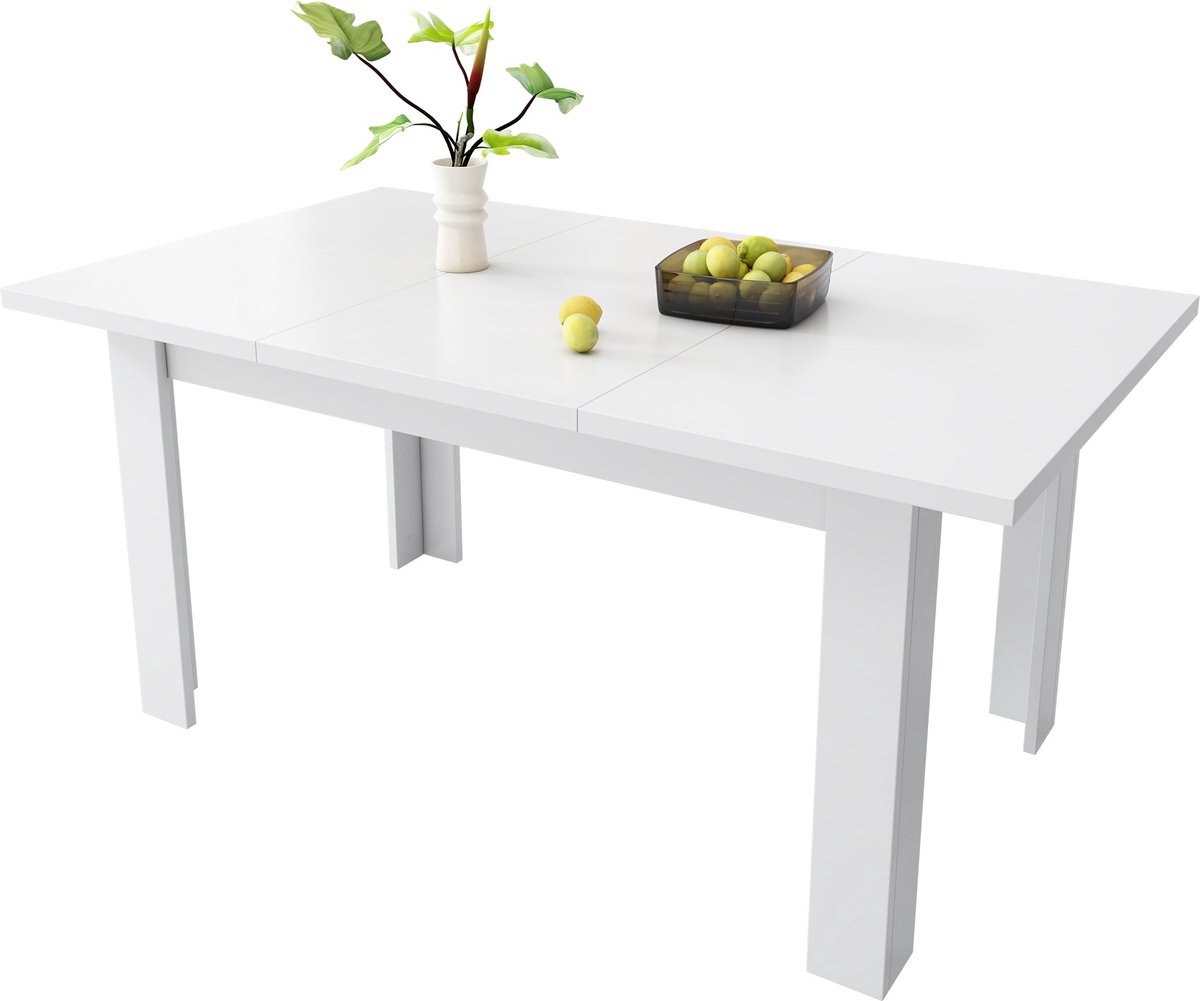 Merax Eettafel Met Verborgen Opbergruimte 120 X 70 Cm Wit Rechthoekige Keukentafel En Eetkamertafel Met Opklapbaar Blad Ruimtebesparend Voor 2 Tot 4 Mensen