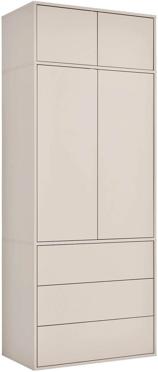 mokebo kledingkast plafondhoog kasjmier 'Robe' (90x235 cm), Made in Germany, garderobekast extra hoog, halkast & kast voor slaapkamer, kinderkamer, inloopkast van hout