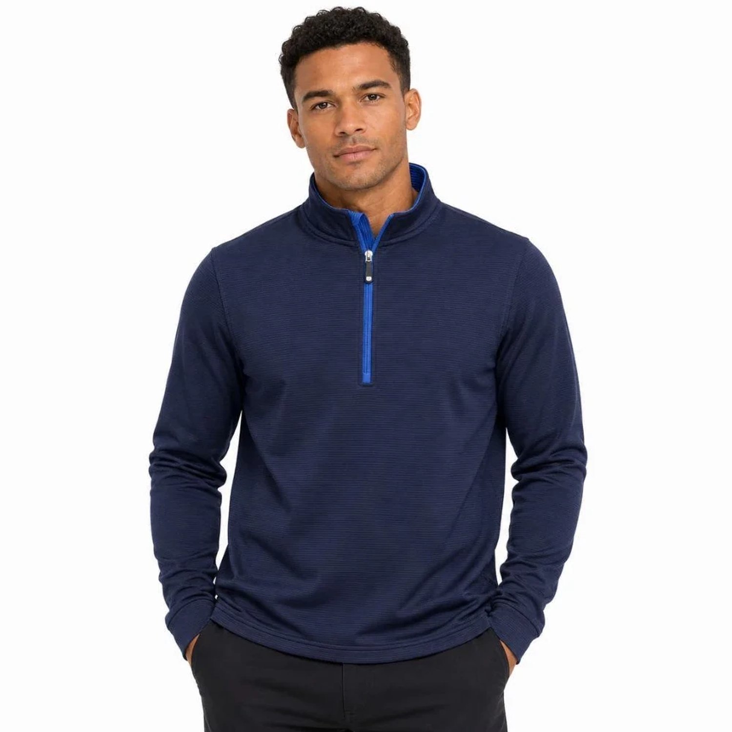 Island Textured Fabric Heren Trui Blauw