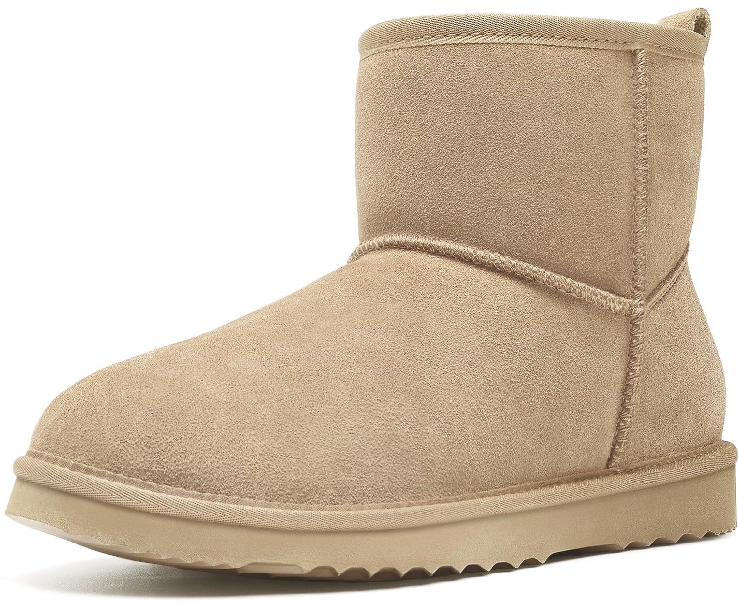 Olanly Dames Snowboots suède Boots Warme winterschoenen dames Antislip Dunne zool Verdikte voering van imitatiewol – 36 Geschikt voor voetlengte van 21.91cm Bananenbruin