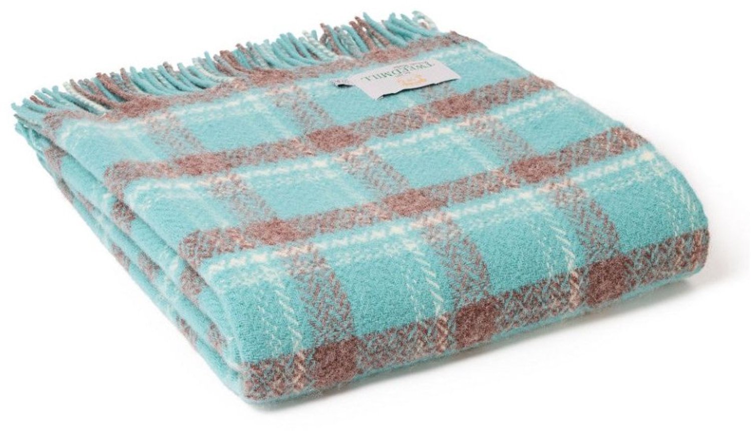 Tweedmill Plaid Trio Check Glas Blauw - 150x183 - Nieuw Wol - Tweedmill UK