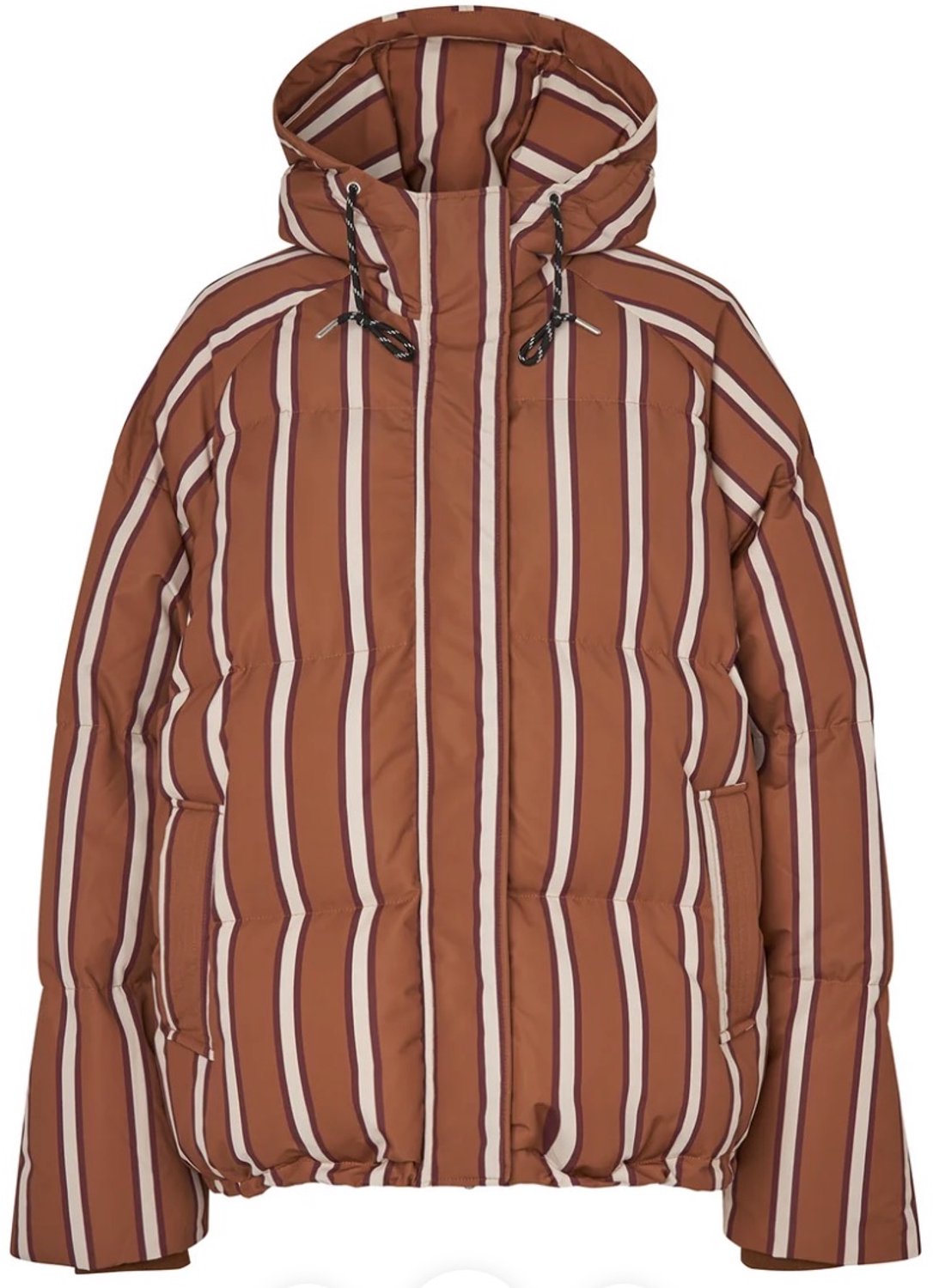 Lollys Laundry Shelby - Puffer - Gestreept - Bruin - M