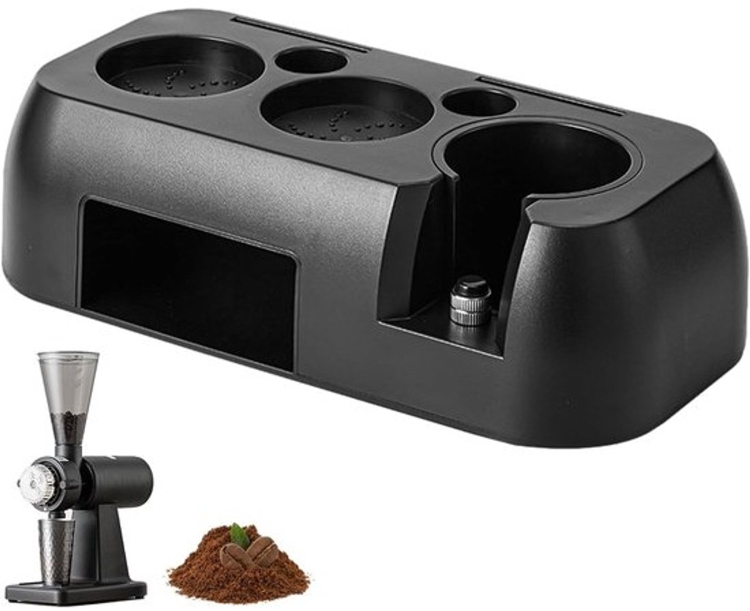 Espressotampingstation - Koffieaccessoire - Koffie bereiden - In hoogte verstelbaar - 51-58 mm - Zwart