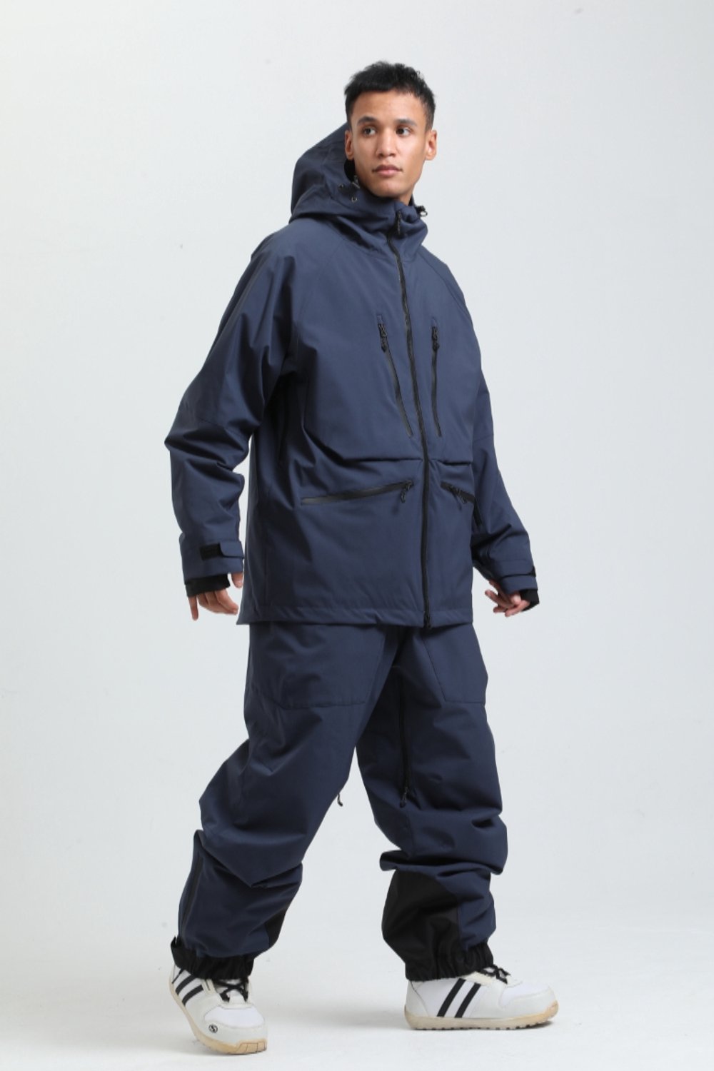 GSOU SNOW Multifunctionele waterdichte geïsoleerde sneeuwjas voor dames en heren Blauw