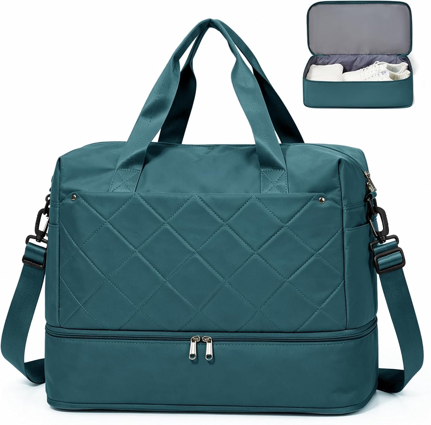 Damesreistas 40x30x20 cm - Pauwblauw - Waterdicht - Ideaal voor weekendjes weg - m-winkel
