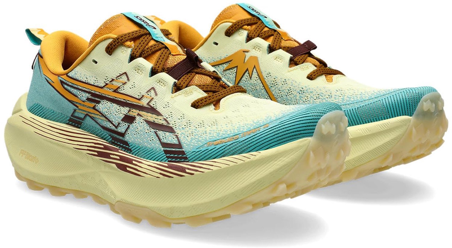 ASICS Trabuco MAX 4 Trailrunning Sneaker Wheat Dark Planet Rood