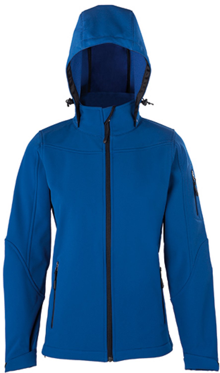 HRM Women´s Hooded Soft-Shell Jacket HRM1102 - Royal Blue - 3XL