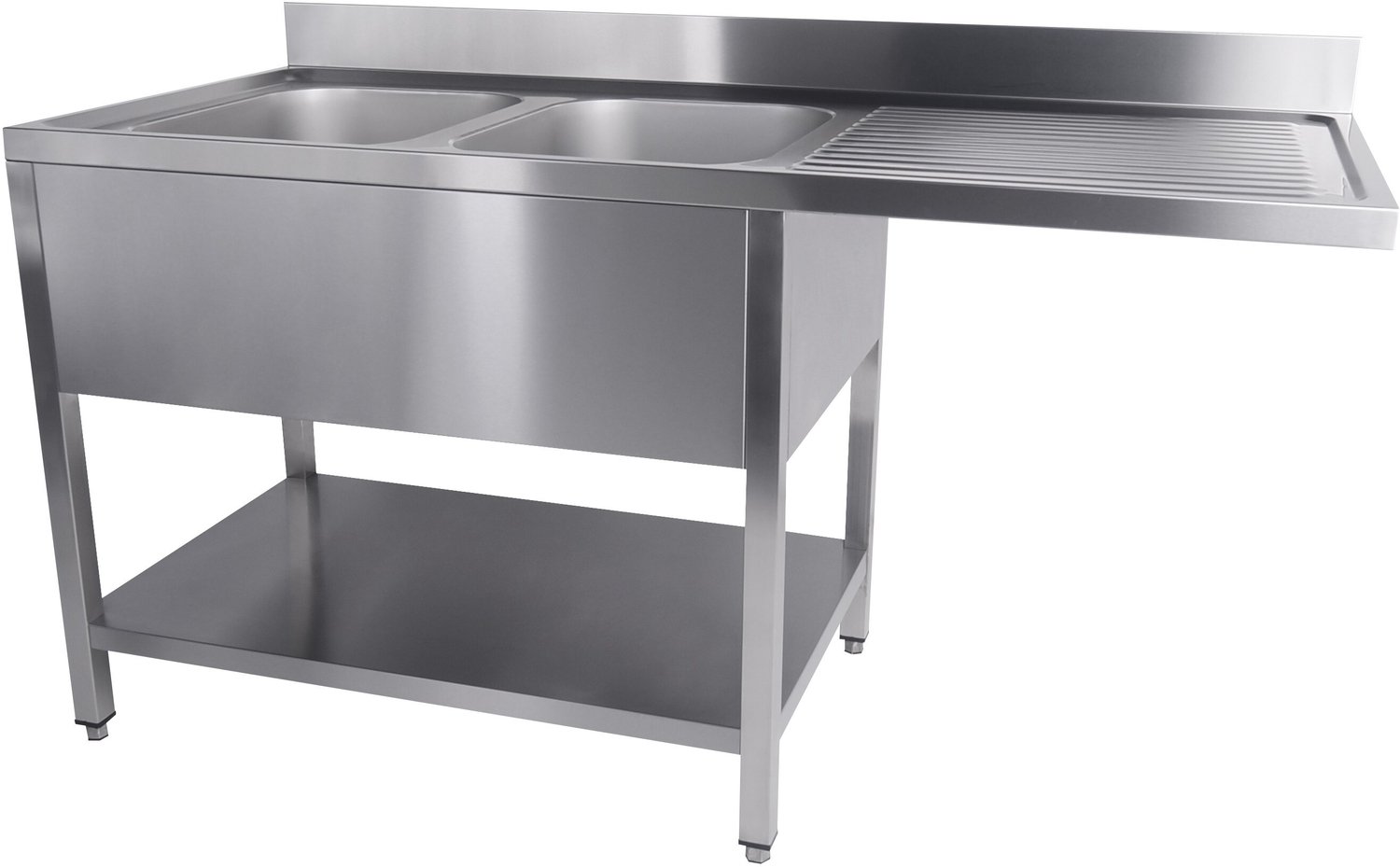 700 SPOELTAFEL BODEM met UITSP. VAATWASSER DEMONTABEL 2 LINKS 1600 - Combisteel 7333.1420 - Horeca & Professioneel - Horeca & Professioneel