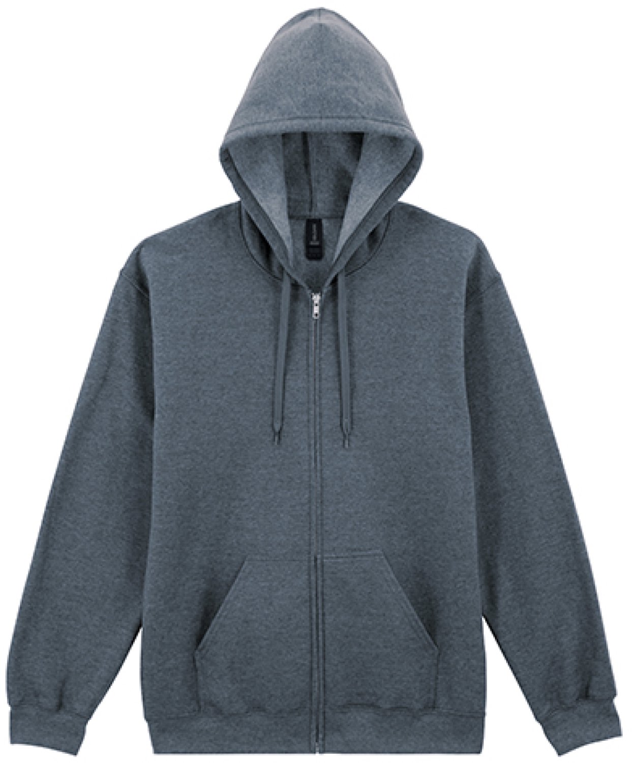 Gildan Softstyle® Midweight Fleece Adult Full Zip Hooded Sweatshirt Dark Heather Darkheather