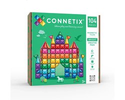 CONNETIX - Magnetisch Tegels - Bright Creatief Pakket - 104 Stuks - Magnetisch Speelgoed