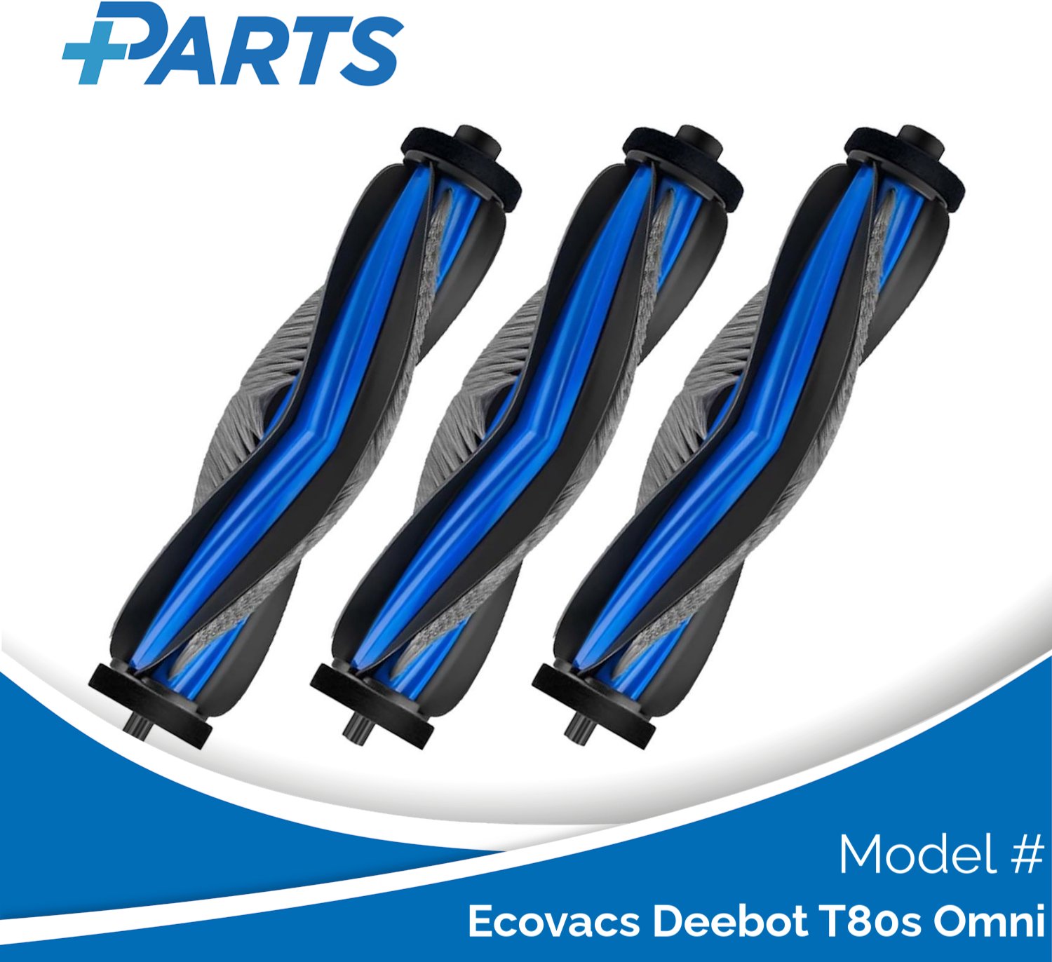 Plus.Parts Ecovacs Deebot T80s Omni Borstels (3 Stuks, Plus.Parts® alternatief voor DMB010030) Overig