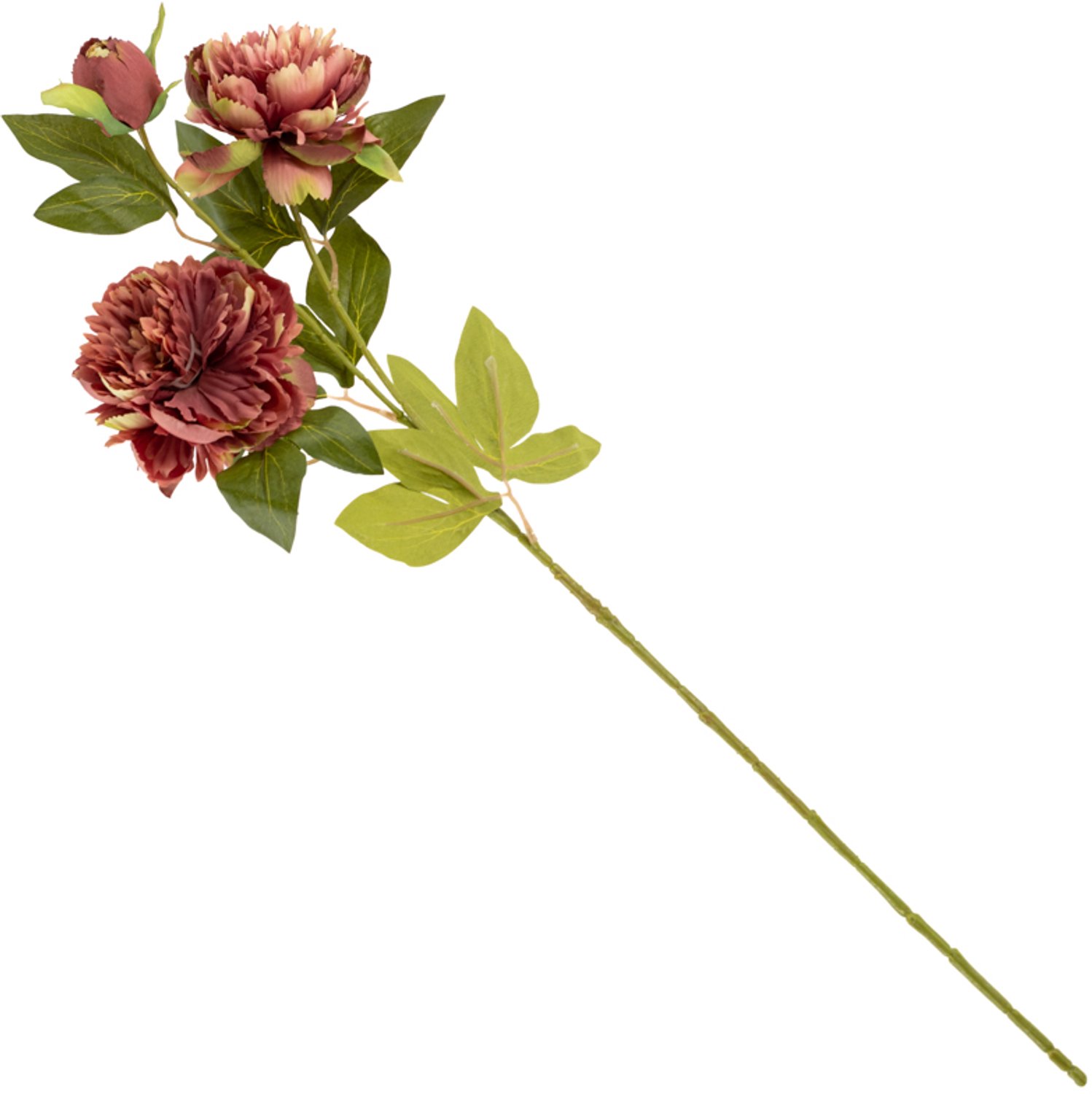 Kunstbloem pioen 74cm oud-roze