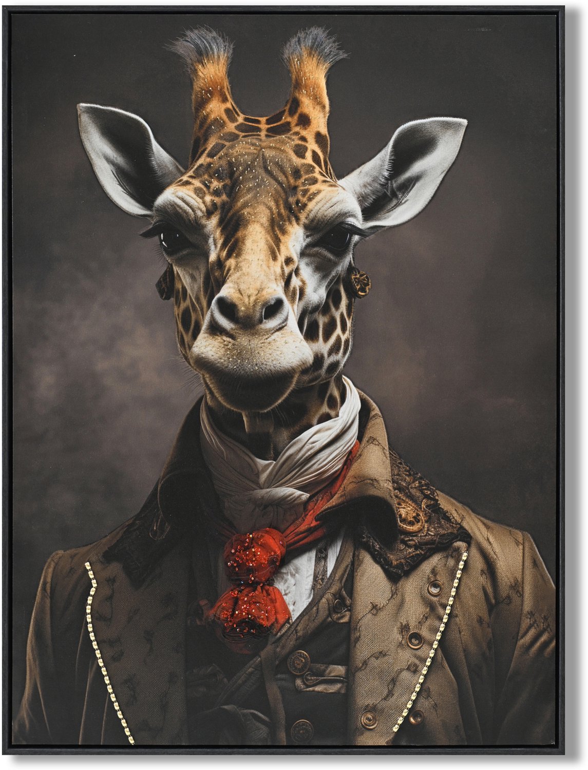 Schilderij dressy giraffe 60x80cm