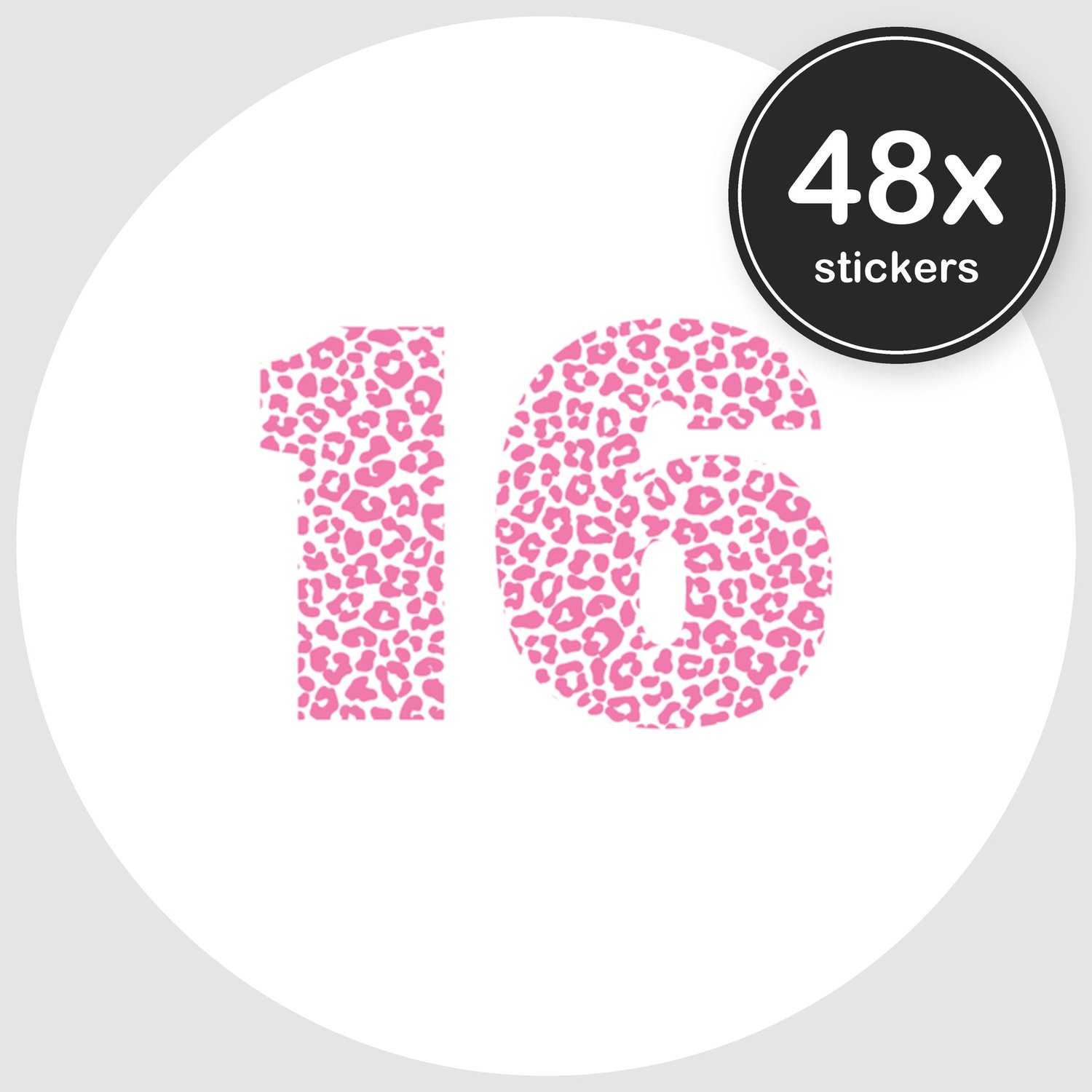 Sluitstickers Verjaardag - 48 stuks - Rond 30 mm - Verjaardag Stickers - Sluitzegel Uitnodiging - Design 105