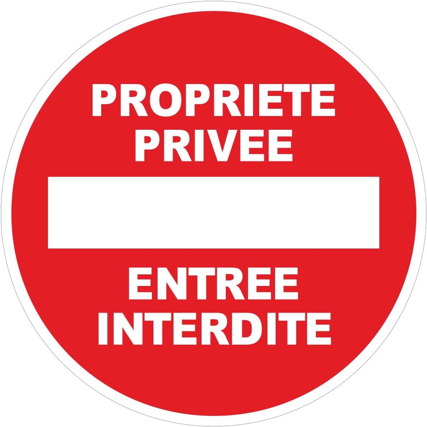 Plaksticker veiligheidsbord 24 cm - zelfklevend vinyl - water- en uv-bestendig - verboden toegang - ServiceTopper