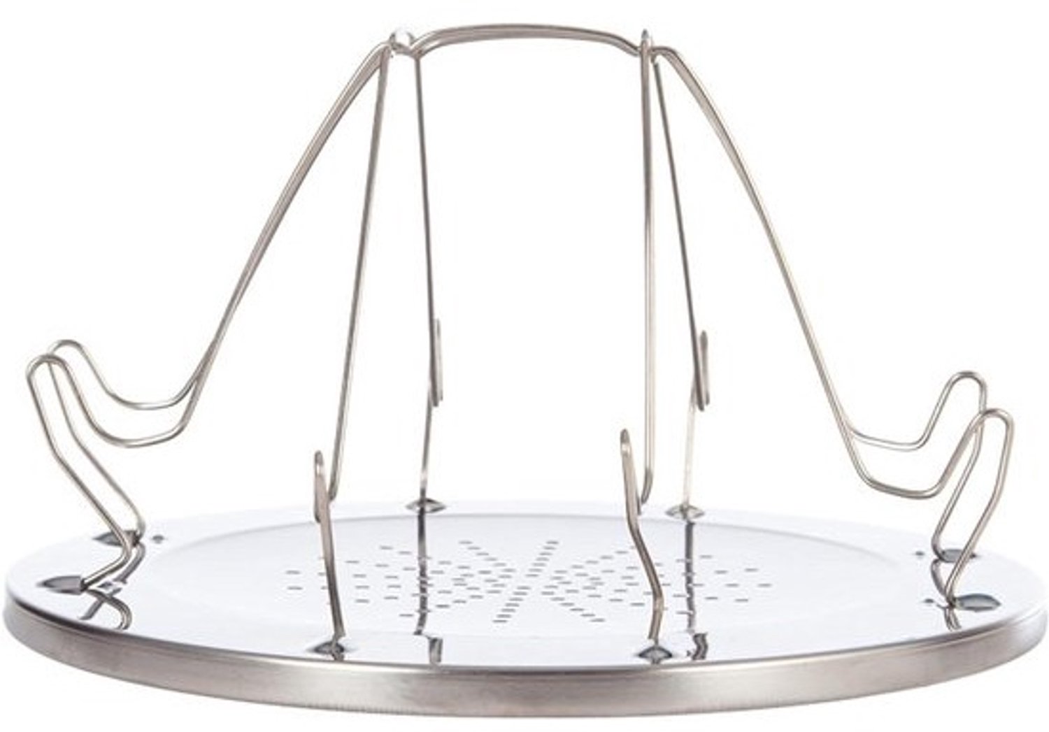 broodrooster - draagbare oven - voor kamperen en buitengebruik - opvouwbaar - roestvrij staal - 22.5 cm - zilver