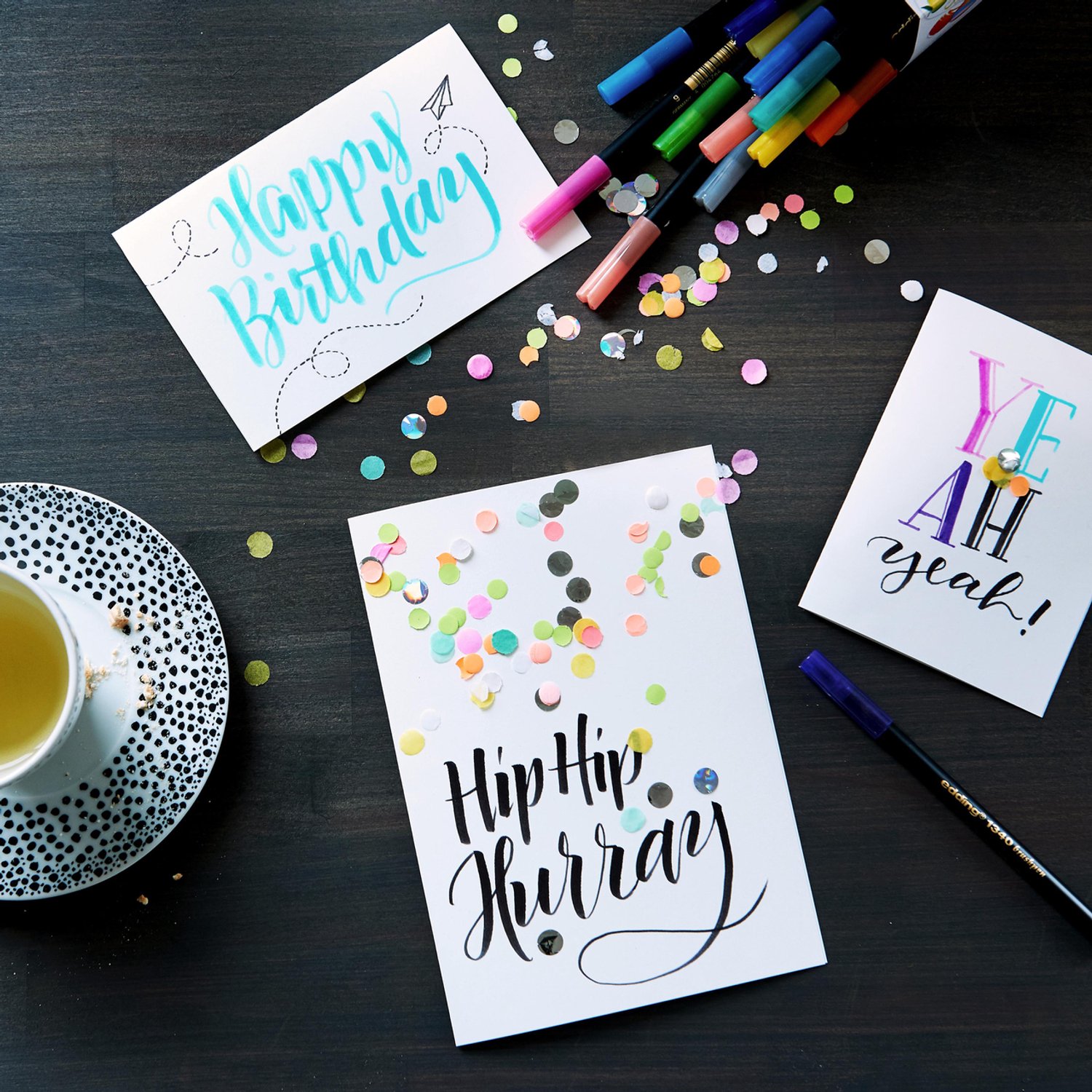 edding 1340 brush pen - set van 10 - delicate kleuren - flexibele penseelpunt - viltstift voor schilderen, schrijven en tekenen - dagboeken, handlettering, mandala, kalligrafie — afbeelding 2