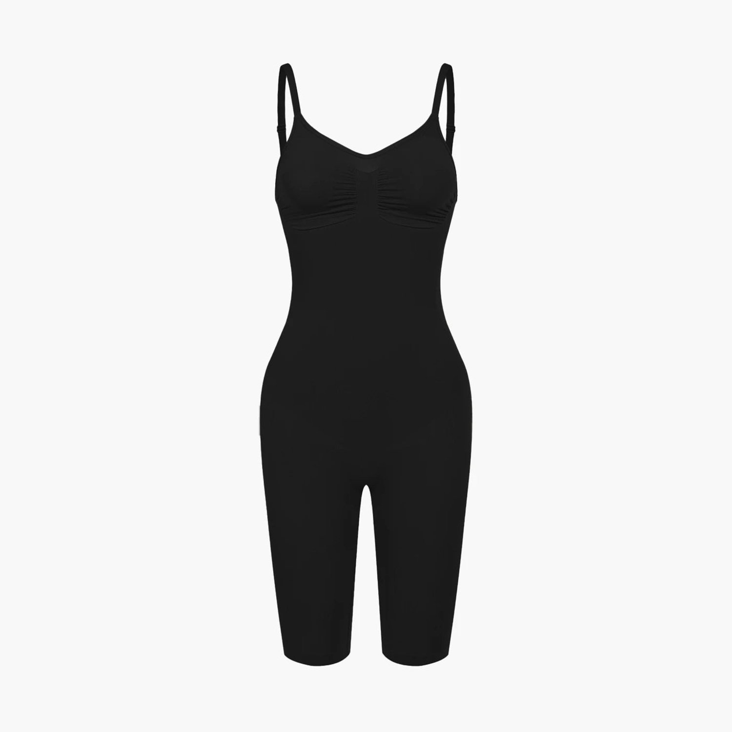 cfab Bodysuit met corrigerende shapewear en short - Zwart - 4XL - Corrigerende Body - Naadlos - corrigerend ondergoed dames