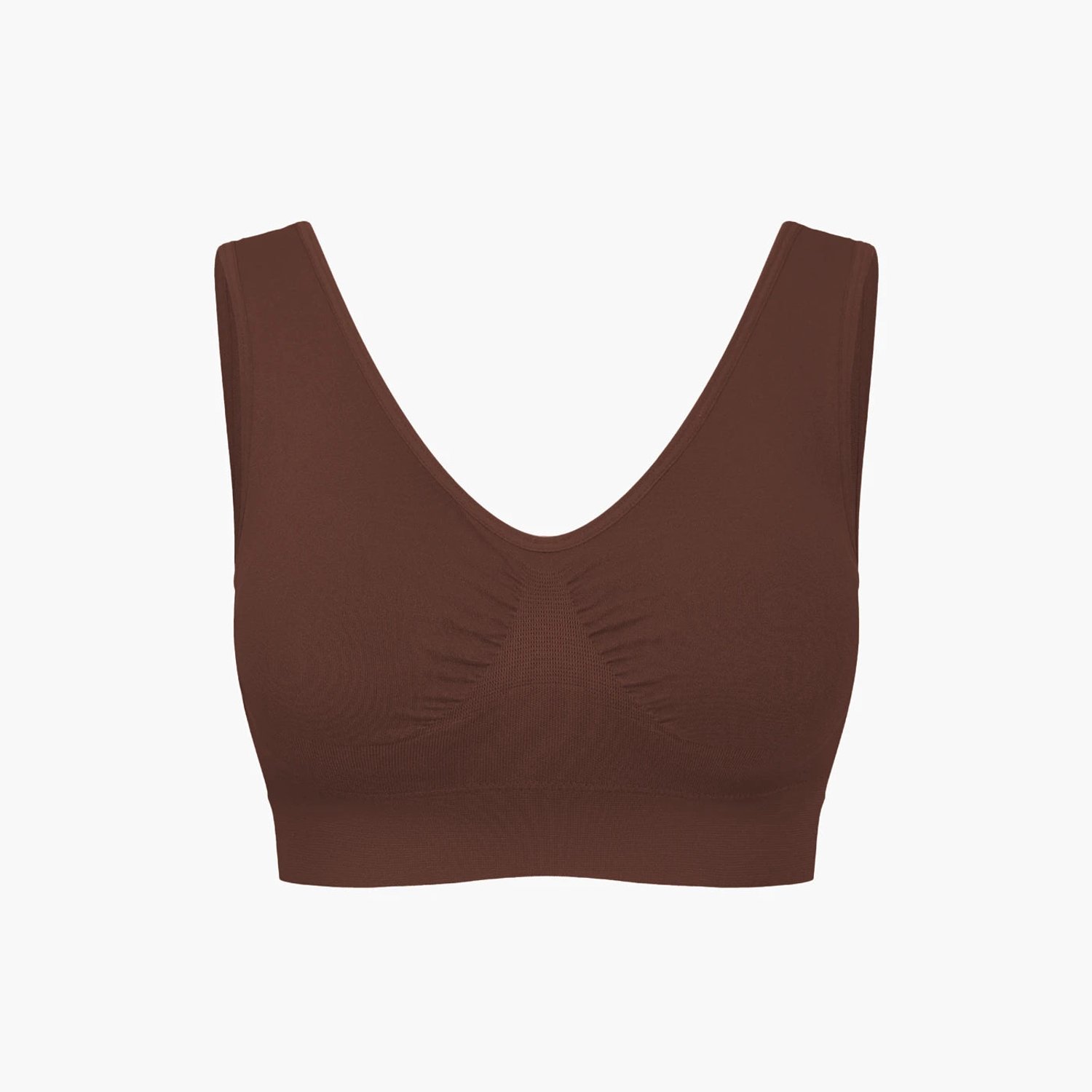 cfab Comfortabele bh - Bruin - XL - BH Zonder Beugel Voorgevormd - Ondergoed - Naadlos