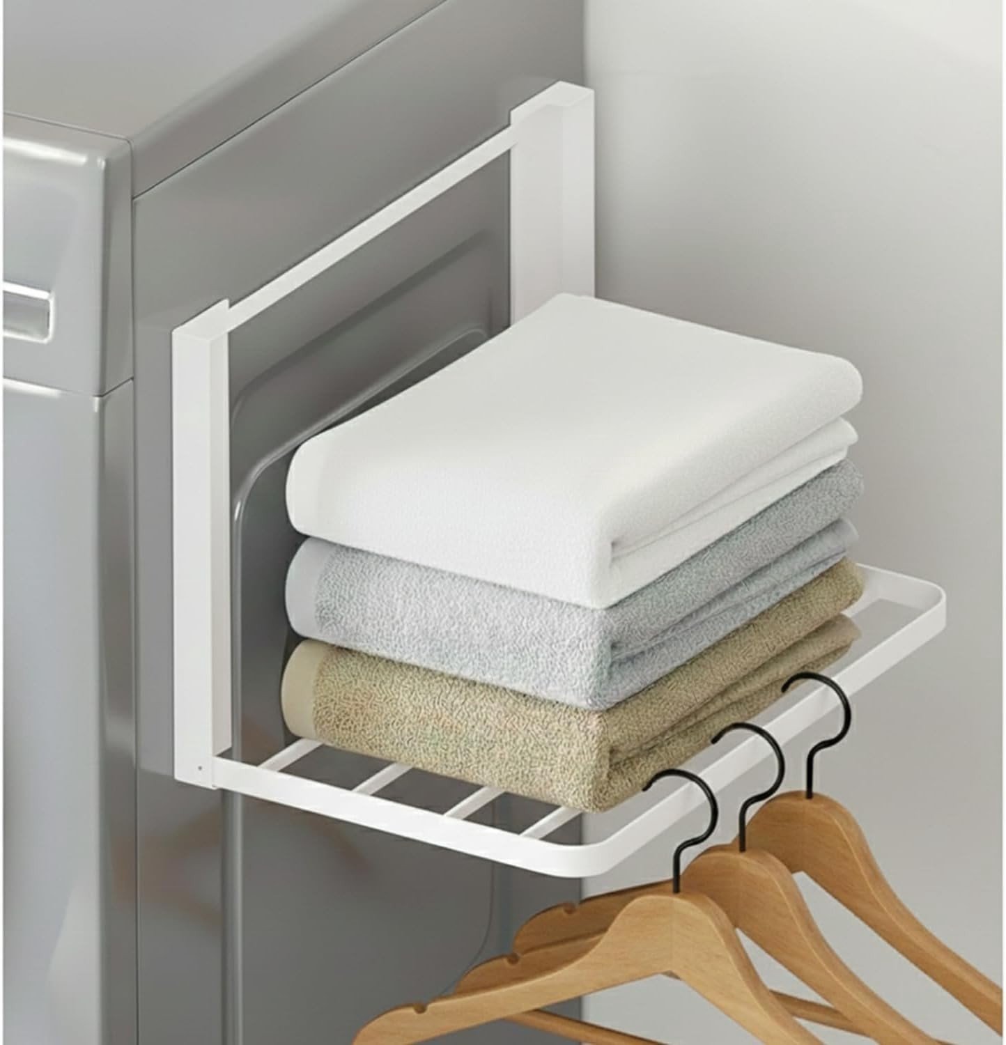 Magnetisch Wasmachine Rek - Wit - 41 x 25 x 25 cm - Ruimtebesparend en Stevig - Voor Huishoudelijk Gebruik