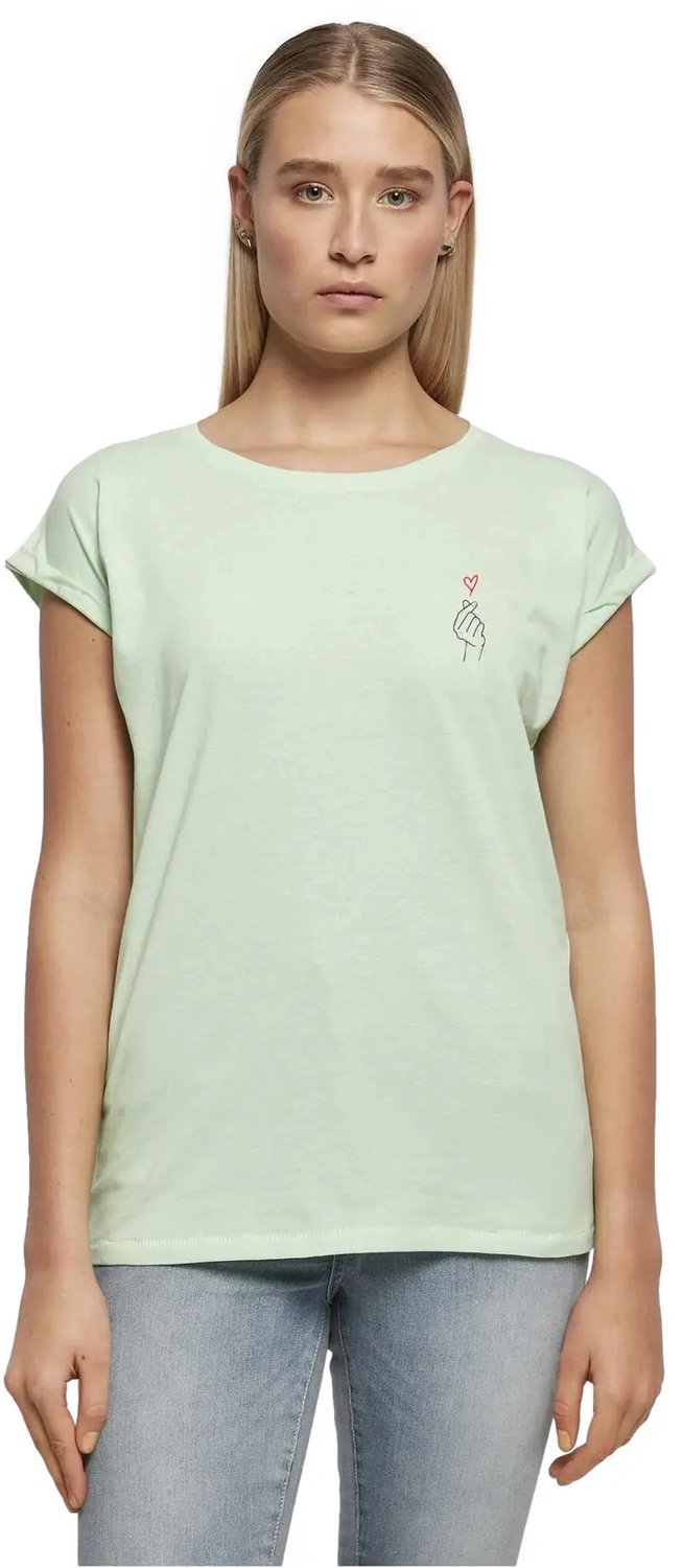 T-shirt dames Urban Classics K-Heart Shoulder Neo Munt
