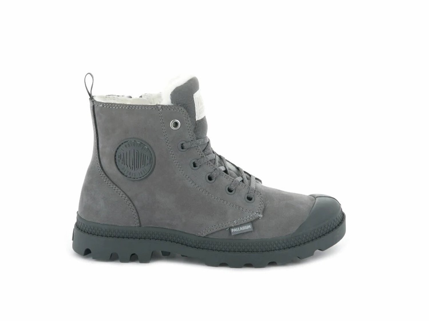 Dameslaarzen met rits Palladium Pampa Hi WL Grijs