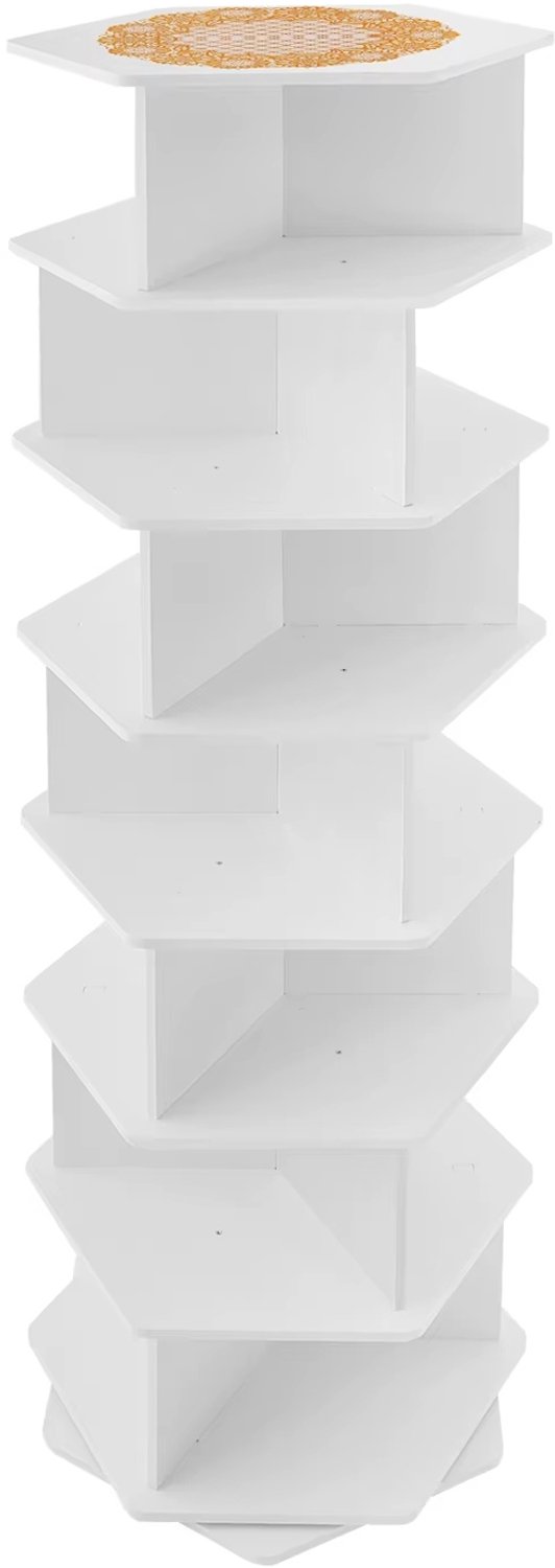 MS Retail Studio Schoenenrek – Draaibaar 360° – 7 Lagen – 165,5 cm – Wit
