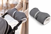 Universele Kinderwagen Handwarmer – Warme Handmof met Fleece Voering – Waterafstotend – Voor Kinderwagen en Buggy – Grijs