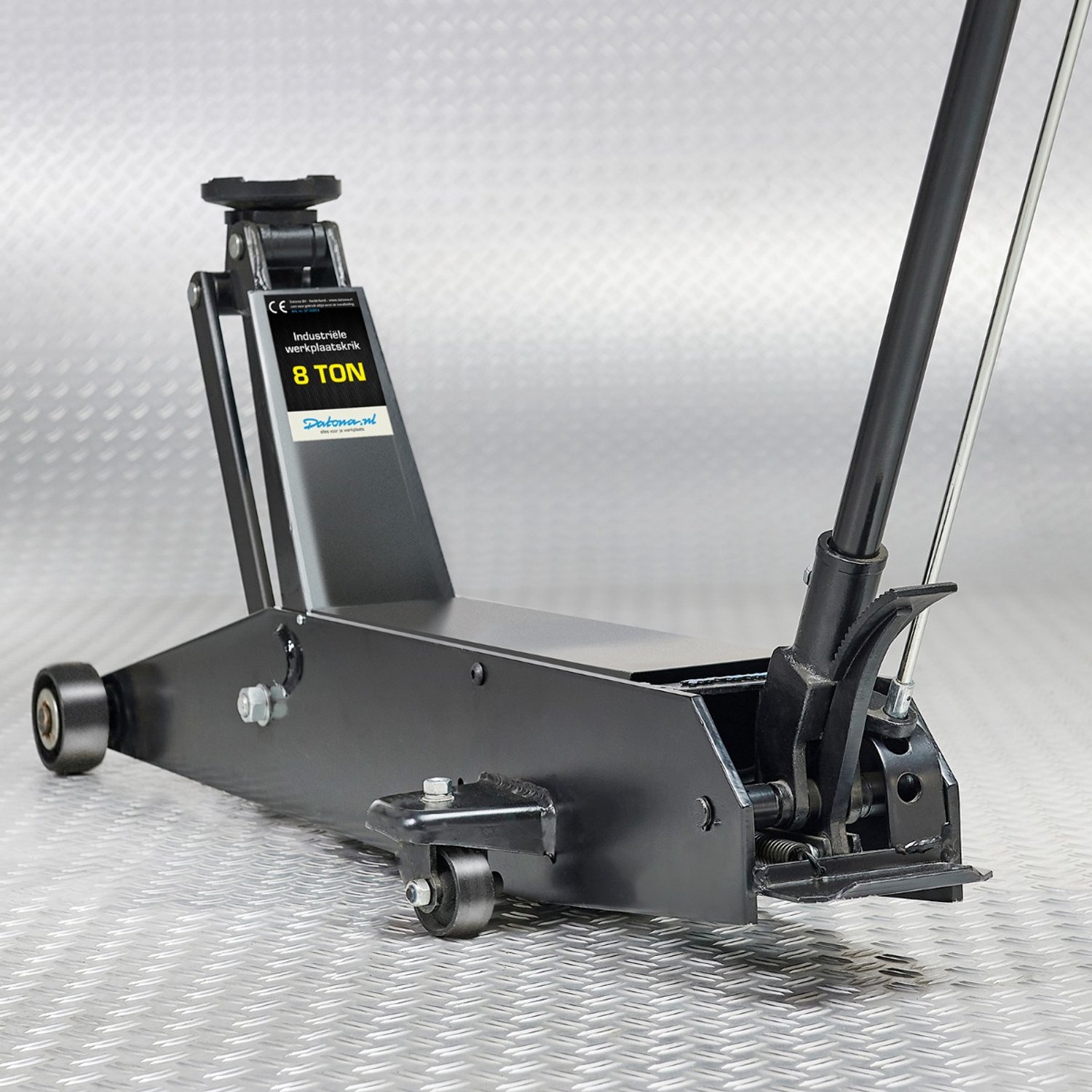Datona® Industriële werkplaatskrik - 8 ton - Zwart