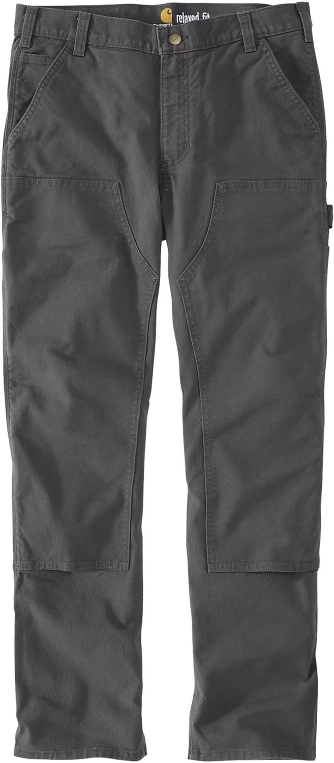 Carhartt Relaxed Straight Rugged Flex Duck Double-Front Dungaree Broek Grijs
