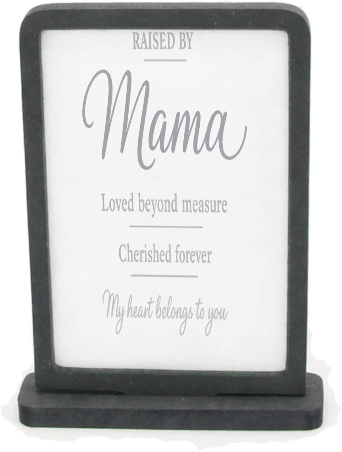 Mr Cadeautjes Houten fotolijst rechthoek met MDF inleg - design Teder typografisch design met een groot kernwoord en een zac | cadeau Wit