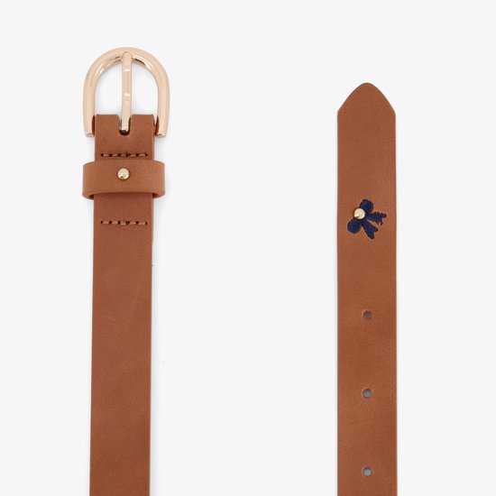 Meisjes riem bruin met strikjes - Maat 65