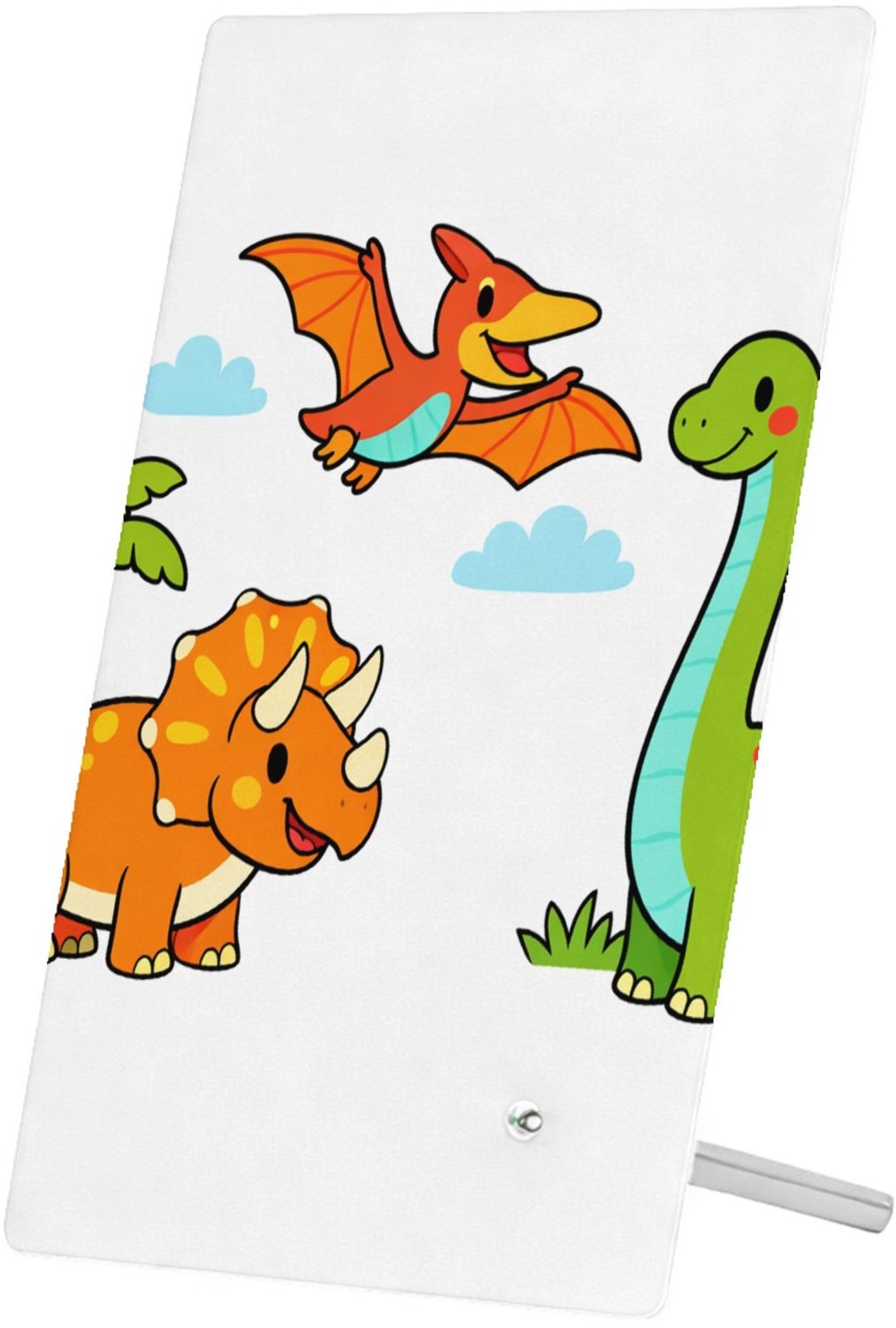 Mr Cadeautjes Glasframe 11 x 16 - design Vrolijke jungle-exploratie met exotische dieren in een helde | cadeau Wit