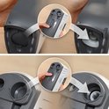 Detailweergave van de vergrendeling voor accessoires op de Bosch ErgoMixx handmixer.