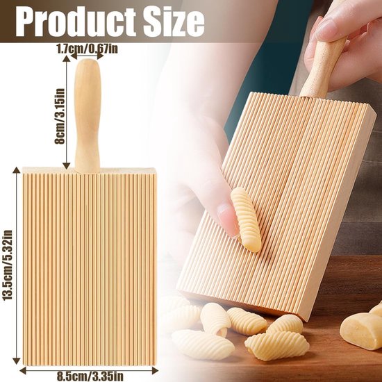 Handmatige pastamachines en houten wasbord - Een handige tool voor het maken van verse pasta, geniet van de smaak van zelfgemaakte pasta met gemak. — afbeelding 5