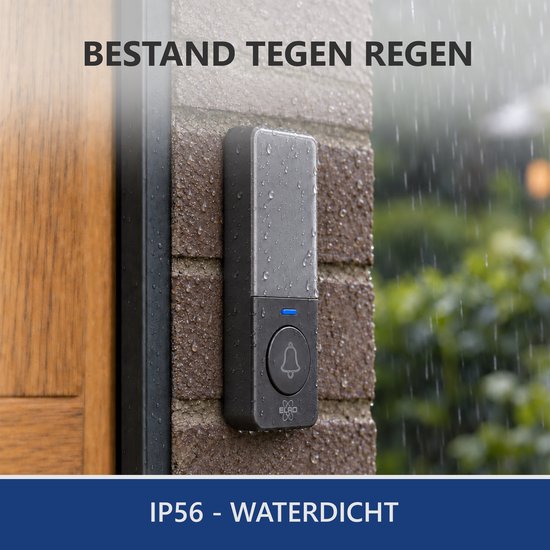 ELRO DB6000 Draadloze Kinetische Deurbelset - Met 2x USB-C Snellaadpoorten - Geen Batterijen Nodig — afbeelding 3