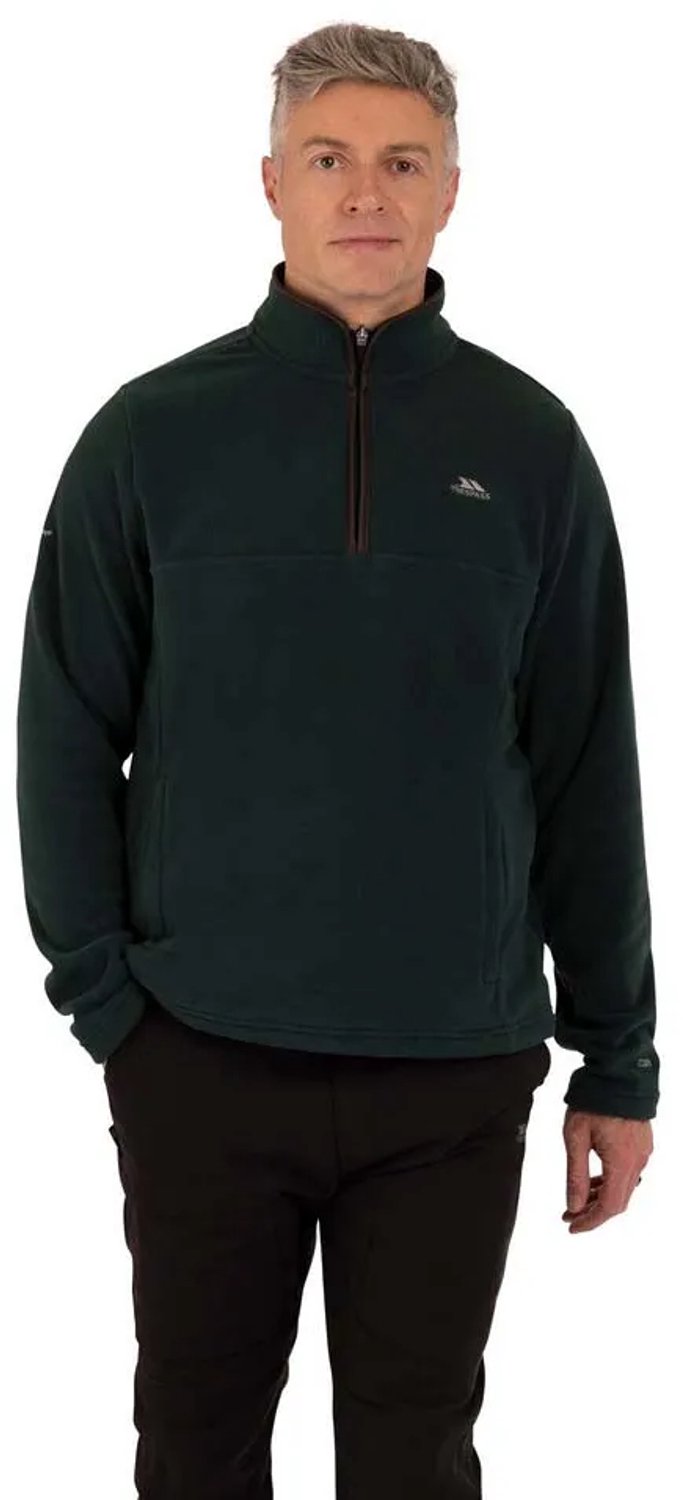 Trespass Huntar Fleece Met Halve Rits Groen M Man